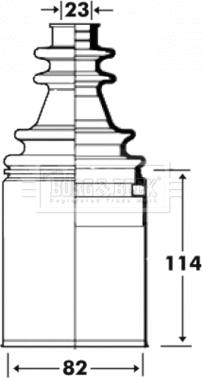 Borg & Beck BCB2915 - Маншон, полуоска vvparts.bg