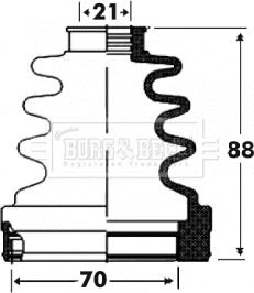 Borg & Beck BCB2918 - Маншон, полуоска vvparts.bg