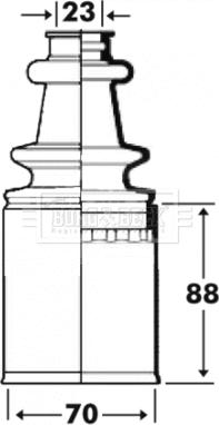 Borg & Beck BCB2913 - Маншон, полуоска vvparts.bg