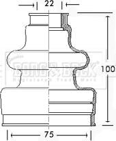 Borg & Beck BCB2495 - Маншон, полуоска vvparts.bg