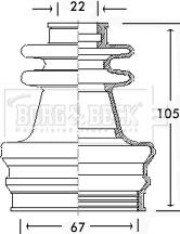 Borg & Beck BCB2417 - Маншон, полуоска vvparts.bg