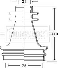 Borg & Beck BCB2594 - Маншон, полуоска vvparts.bg