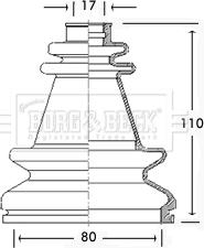 Borg & Beck BCB2502 - Маншон, полуоска vvparts.bg