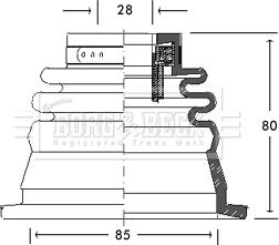 Borg & Beck BCB2650 - Маншон, полуоска vvparts.bg