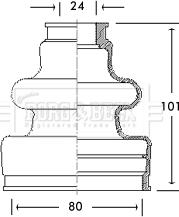 Borg & Beck BCB2651 - Маншон, полуоска vvparts.bg