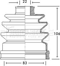 Borg & Beck BCB2613 - Маншон, полуоска vvparts.bg