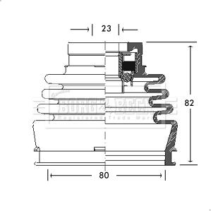 Borg & Beck BCB2689 - Маншон, полуоска vvparts.bg