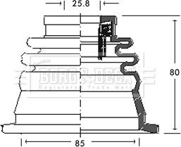 Borg & Beck BCB2686 - Маншон, полуоска vvparts.bg