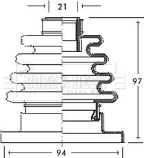 Borg & Beck BCB2674 - Маншон, полуоска vvparts.bg