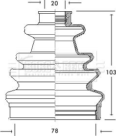 Borg & Beck BCB2041 - Маншон, полуоска vvparts.bg