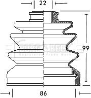 Borg & Beck BCB2062 - Маншон, полуоска vvparts.bg