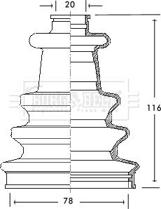 Borg & Beck BCB2080 - Маншон, полуоска vvparts.bg