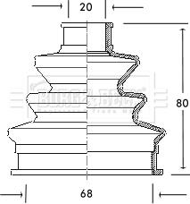 Borg & Beck BCB2032 - Маншон, полуоска vvparts.bg