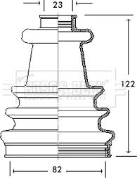 Borg & Beck BCB2168 - Маншон, полуоска vvparts.bg