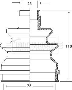 Borg & Beck BCB2111 - Маншон, полуоска vvparts.bg