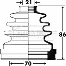 Borg & Beck BCB2899 - Маншон, полуоска vvparts.bg