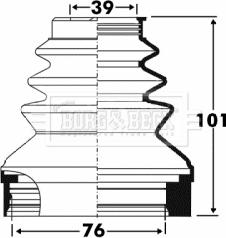 Borg & Beck BCB2890 - Маншон, полуоска vvparts.bg