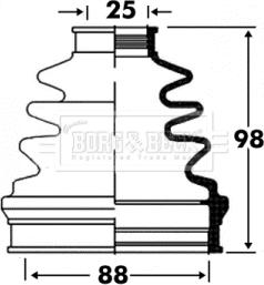 Borg & Beck BCB2849 - Маншон, полуоска vvparts.bg