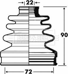 Borg & Beck BCB2842 - Маншон, полуоска vvparts.bg