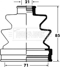 Borg & Beck BCB2847 - Маншон, полуоска vvparts.bg