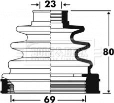 Borg & Beck BCB2854 - Маншон, полуоска vvparts.bg