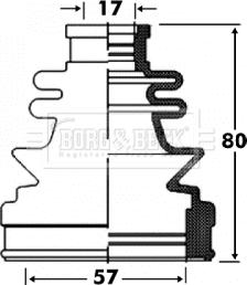 Borg & Beck BCB2855 - Маншон, полуоска vvparts.bg