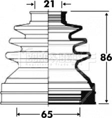 Borg & Beck BCB2850 - Маншон, полуоска vvparts.bg