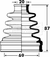 Borg & Beck BCB2858 - Маншон, полуоска vvparts.bg