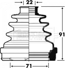 Borg & Beck BCB2853 - Маншон, полуоска vvparts.bg