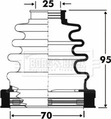 Borg & Beck BCB2864 - Маншон, полуоска vvparts.bg