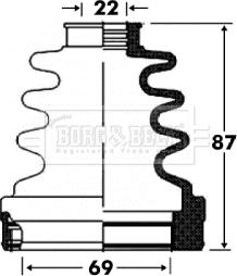 Borg & Beck BCB2863 - Маншон, полуоска vvparts.bg