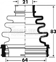 Borg & Beck BCB2867 - Маншон, полуоска vvparts.bg