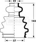 Borg & Beck BCB2803 - Маншон, полуоска vvparts.bg