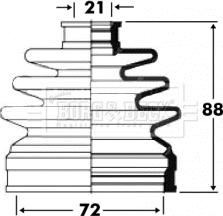 Borg & Beck BCB2813 - Маншон, полуоска vvparts.bg