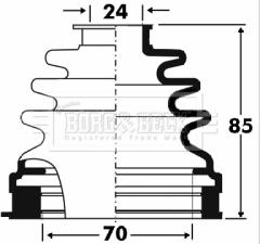 Borg & Beck BCB2881 - Маншон, полуоска vvparts.bg