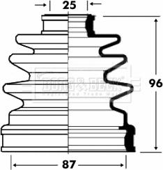 Borg & Beck BCB2832 - Маншон, полуоска vvparts.bg