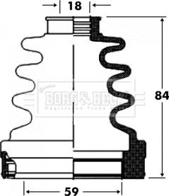 Borg & Beck BCB2820 - Маншон, полуоска vvparts.bg