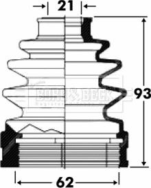 Borg & Beck BCB2823 - Маншон, полуоска vvparts.bg