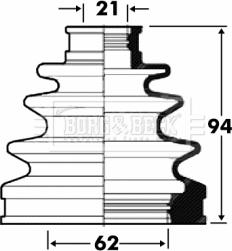 Borg & Beck BCB2875 - Маншон, полуоска vvparts.bg