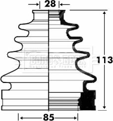 Borg & Beck BCB2873 - Маншон, полуоска vvparts.bg