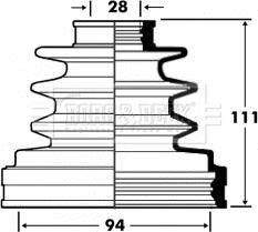 Borg & Beck BCB2877 - Маншон, полуоска vvparts.bg