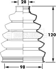 Borg & Beck BCB2394 - Маншон, полуоска vvparts.bg