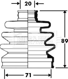 Borg & Beck BCB2396 - Маншон, полуоска vvparts.bg