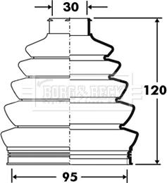 Borg & Beck BCB2393 - Маншон, полуоска vvparts.bg