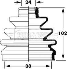 Borg & Beck BCB2397 - Маншон, полуоска vvparts.bg