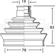 Borg & Beck BCB2344 - Маншон, полуоска vvparts.bg