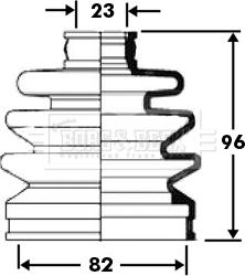 Borg & Beck BCB2369 - Маншон, полуоска vvparts.bg