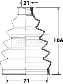 Borg & Beck BCB2365 - Маншон, полуоска vvparts.bg