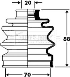 Borg & Beck BCB2368 - Маншон, полуоска vvparts.bg