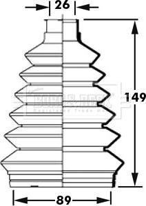 Borg & Beck BCB2367 - Маншон, полуоска vvparts.bg